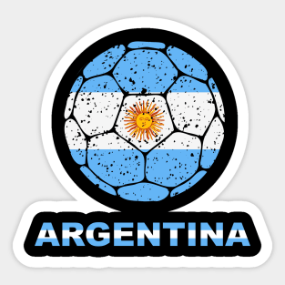 Argentina Soccer- Argentinian Football Distressed Soccer Ball Sticker